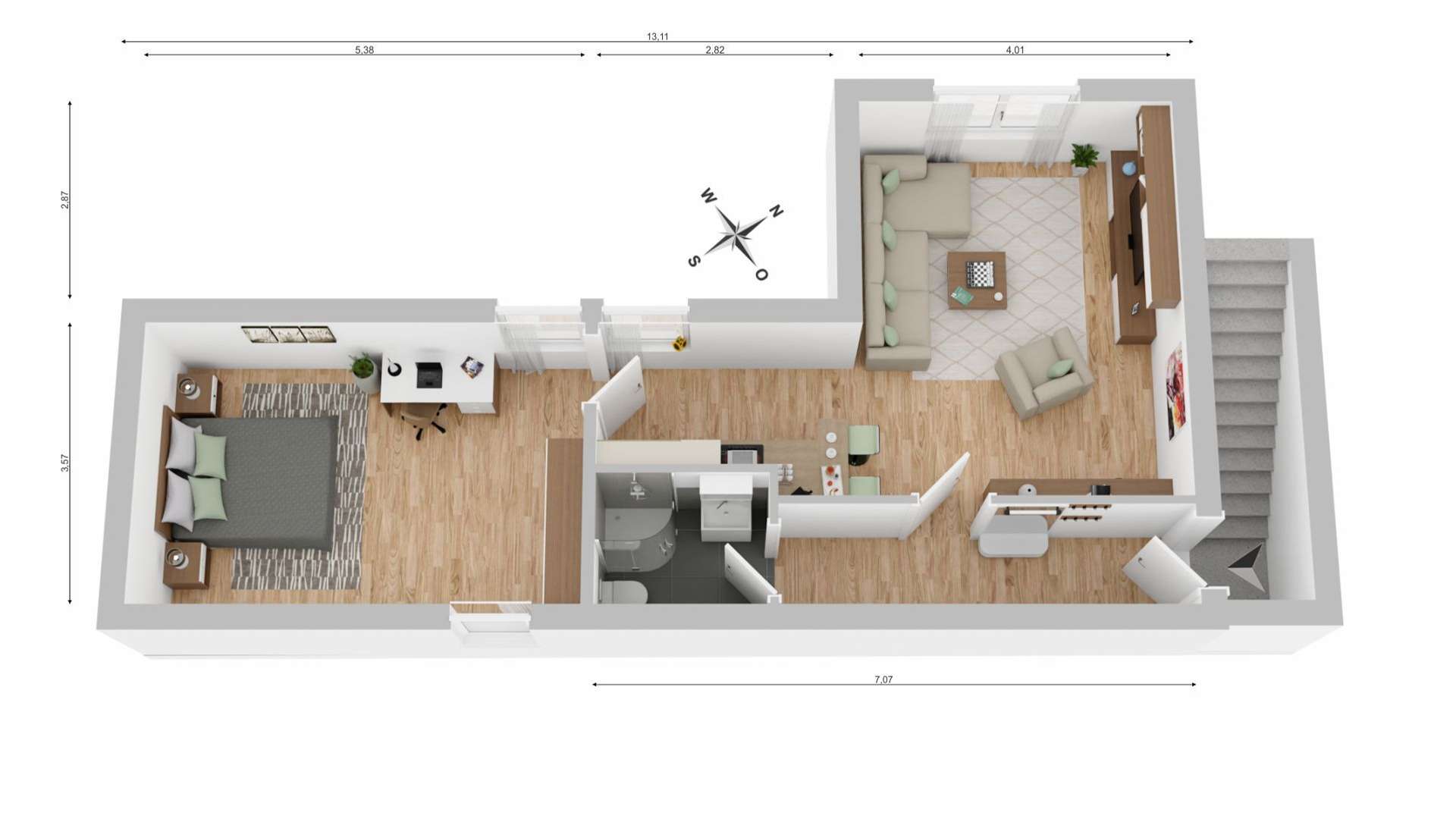 Grundriss Untergeschoss - unverbindliche Illustration