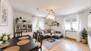 Wohnzimmer mit Essbereich